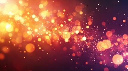 Poster - Glowing fire embers and vibrant sparks illuminate a dark backdrop, creating an abstract display of shimmering particles in a fiery aesthetic.