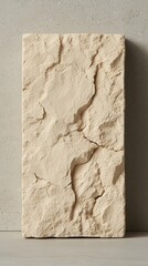 Poster - Artistic textured cheese plaster wall contemporary studio interior design minimalist close-up
