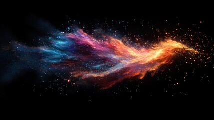 Colorful fireworks exploding in the air on a black background, giving a sense of excitement and fun.