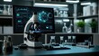© Nuttapong - Microscope in a Laboratory with a Computer Screen Displaying Data.
