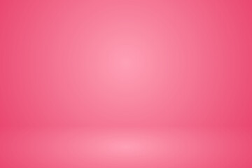 Wall Mural - abstract pink gradient studio room background, 3d empty soft smooth blur backdrop like in a room wit
