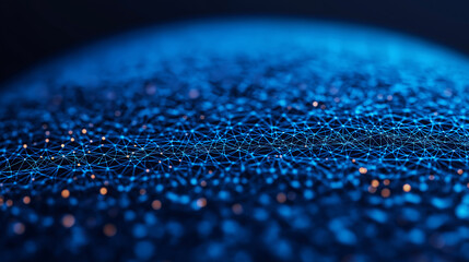 Aufkleber - digital ecosystem with interconnected data points and networks