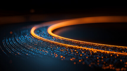 Leinwandbilder - Digital business strategy concept with interconnected data points