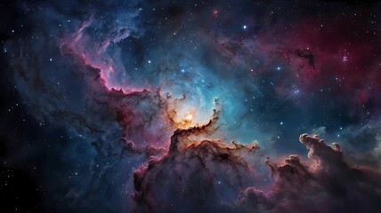 Wall Mural - colorful space galaxy cloud nebula. stary night cosmos backgroud