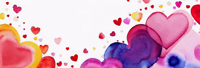 Wall Mural - Valentine's Day card. Web banner. Generative AI