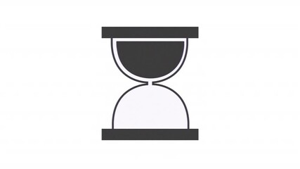 Aufkleber - Animated hourglass icon in y2k style with glitch effect. Alpha channel