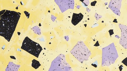 Poster - Yellow Terrazzo Texture.