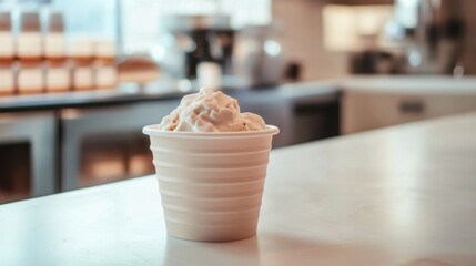 Sticker - Ice Cream on Table.