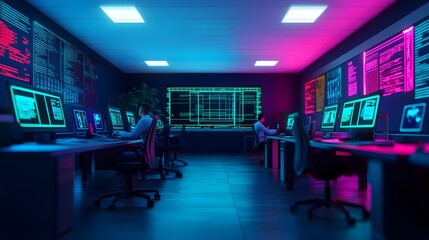 Cyber Security Team Night Work