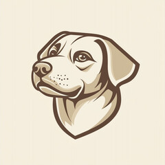 Labrador Retriever Dog Logo Modern Pale Design for Branding and Marketing