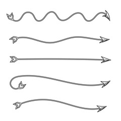 Poster - Set of arrows graphic elements. Vector illustration design