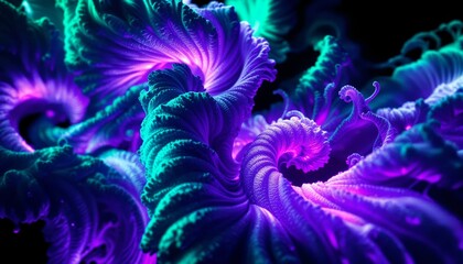 Wall Mural - abstract colorful fractal art. concept of imagination, creativity, and digital art.