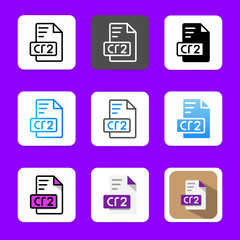 Poster - Cr2 Collection of document icons with a simple but attractive design