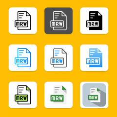 Poster - Set mrw of document icons that supports all popular file types