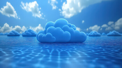 Poster - Cloud network surrounded by protective firewall layers