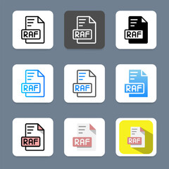 Poster - Raf set of Document icons with innovative file symbols