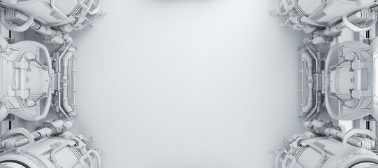 futuristic machine frame background 2