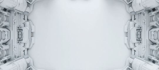 futuristic machine frame background 3