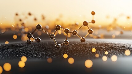Poster - Modern Scientific Visualization of Molecular Structures with Abstract Background and Soft Glowing Effects for Educational and Research Applications