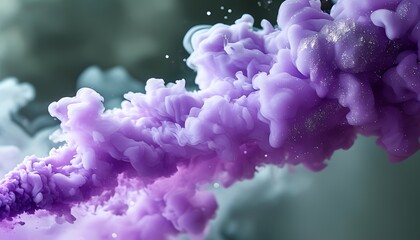 Poster - Dynamic swirls of purple smoke abstract art digital creation ethereal atmosphere close-up view creative visuals for digital design