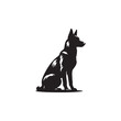 © WASEE - Silhouette Of Belgian Malinois - Minimalist Belgian Malinois Vector - Dog Illustration.