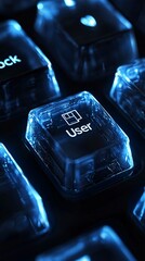Poster - a close-up of a keyboard with a 