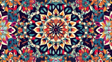 Poster - Kaleidoscope patterns are a riot of colors and shapes, creating vibrant, ever-changing designs.