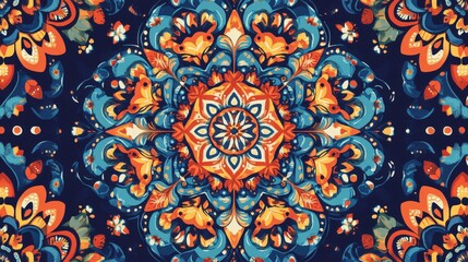 Poster - Kaleidoscope patterns are a riot of colors and shapes, creating vibrant, ever-changing designs.