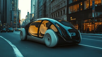 Poster - Reflect on the impact of autonomous vehicles in future cities. How might self-driving cars change urban infrastructure