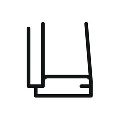 Aufkleber - Wooden lining isolated icon, pine lining board vector symbol with editable stroke