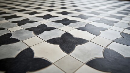 Poster - Tessellation patterns are created by repeating shapes that fit together perfectly without gaps.