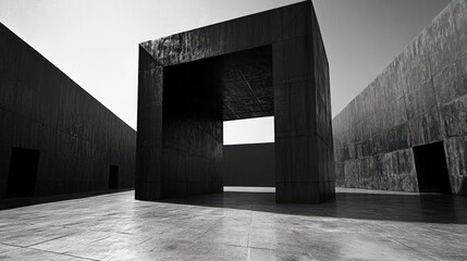 Poster - the cube is a three-dimensional shape that represents stability and solidity.