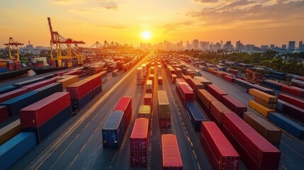 Poster - The logistics industry ensures that goods move smoothly from manufacturers to consumers.