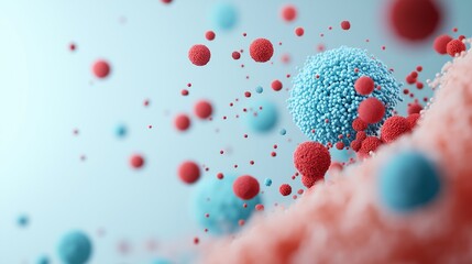 Poster - Detailed Representation of Cancer Cells and Metastasis Illustrating the Complex Interactions in Tumor Growth and Spread in Human Body for Medical Research and Education