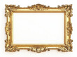 © Sitdown - Ornate gold picture frame with intricate designs and blank interior, perfect for showcasing art or photographs