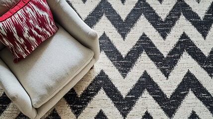 Poster - Zigzag patterns, with their sharp, angular lines, create dynamic movement and energy in designs