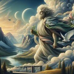 Wall Mural - Zephyr Drift Gentle breezes carry the scents of distant lands fo