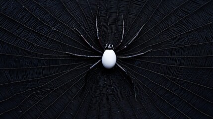 Stunning 3D Render Black Spider on Intricate Web High Resolution Image