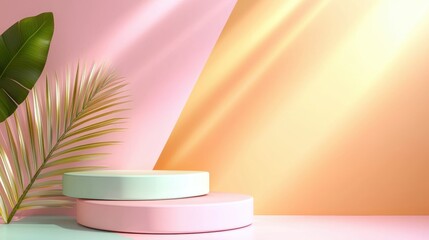Aufkleber - Soft Gradient Background in Pastel Tones
