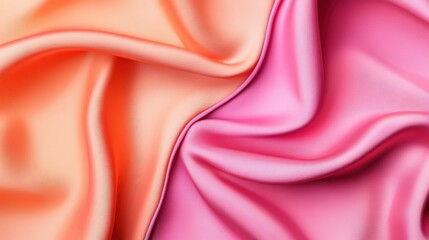 Poster - Soft Coral and Lavender Fabric Background Texture