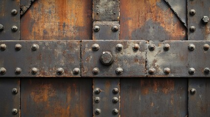 Poster - Detailed texture of welded steel beams, showing visible seams and emphasizing the industrial, raw aesthetic of the material.