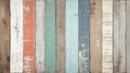 Poster - Rustic and vintage wood panel background with a rich mix of weathered colors, worn textures, and a timeless, aged look perfect for rustic settings.