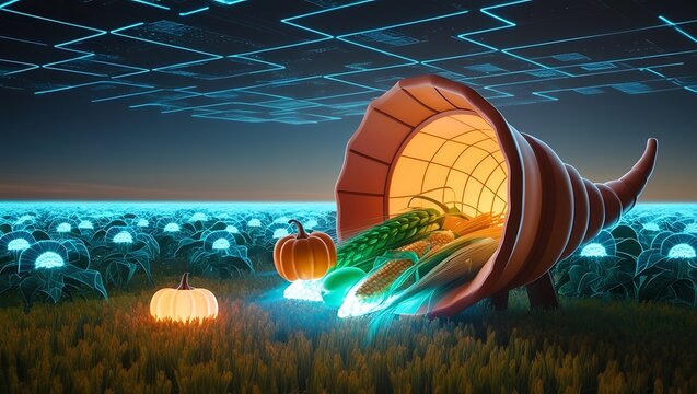 thanksgiving letter background with pumpkins and leaves