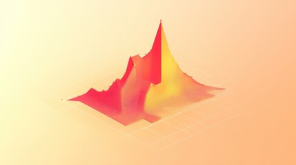 Aufkleber - A colorful 3D surface plot representing data visualization.