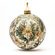 © Georgii - Whimsical Galaxy Christmas Ornament with Golden Botanical Accents