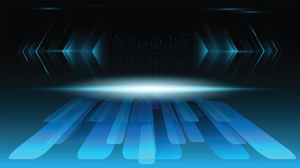 Leinwandbilder - Abstract technology background Hi-tech communication concept, technology, digital business, innovation, science fiction scene vector illustration with copy-space.
