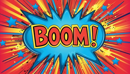 Poster - With a comic style explosion and starburst text