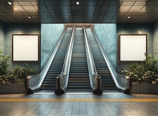 Aufkleber - Metro station vertical advertisement mockup
