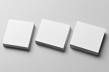 Poster - On a white textured paper background, a mockup of a corporate stationery set is shown.
