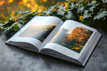 Poster - Isolated 3D illustration of softcover magazine on soft gray background.